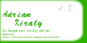 adrian kiraly business card